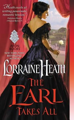 Mass market paperback of The Earl Takes All by Avon Books, featuring a colorful cover with romantic and historical themes.