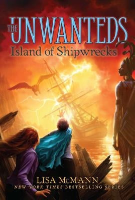 Paperback of Island of Shipwrecks by Aladdin Paperbacks, showing the book cover with maritime-themed illustrations.