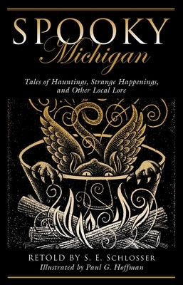 Paperback book titled "Spooky Michigan" by Globe Pequot Publishing featuring eerie tales, local hauntings, and Michigan folklore.