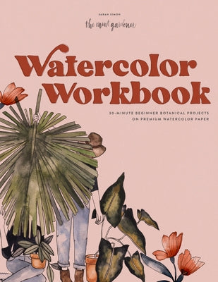 Paperback watercolor workbook by Paige Tate & Co featuring botanical projects on premium watercolor paper.