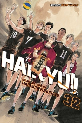 Paperback of Haikyu!!, Vol. 32 manga by Viz Media featuring colorful cover art and character illustrations.