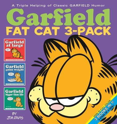 Garfield Fat Cat 3-Pack #1 paperback by Random House Worlds, featuring colorful comic book covers with Garfield and friends.