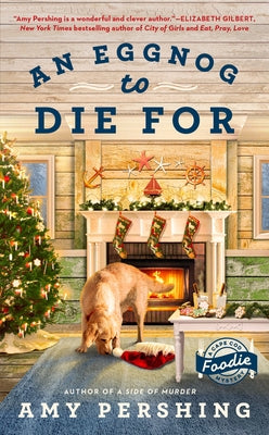Mass market paperbound copy of "An Eggnog to Die for" by Berkley Books, showing the book cover with title and author details.