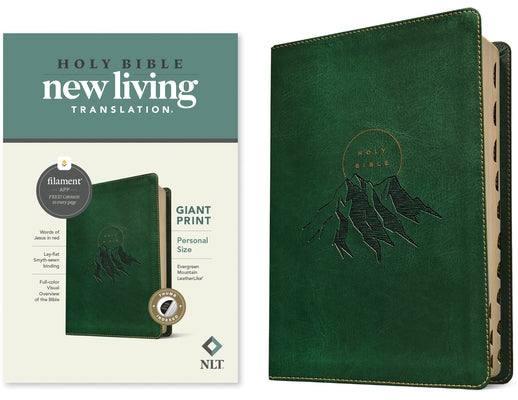 NLT Personal Size Giant Print Bible, Filament Enabled (Leatherlike, Evergreen Mountain, Indexed, Red Letter) by Tyndale