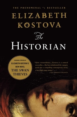 Back Bay Books paperback of The Historian featuring a dark, mysterious cover with historical and Gothic elements.