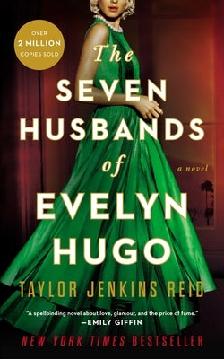 Paperback of The Seven Husbands of Evelyn Hugo by Blackstone Publishing, showing the book cover with elegant design and title text.