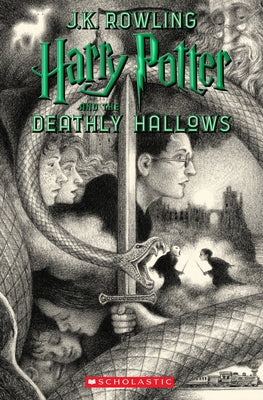 Paperback of Harry Potter and the Deathly Hallows book 7 by Arthur A. Levine Books, showing the cover with magical artwork and title.