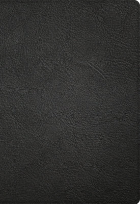 Holman NASB Super Giant Print Reference Bible in black genuine leather with indexed pages and gold-embossed cover design.