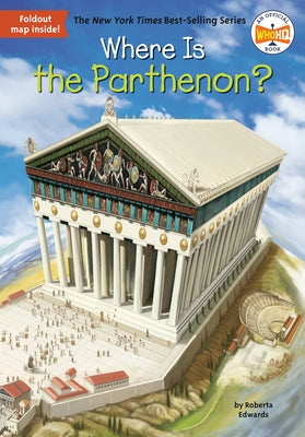Paperback book titled "Where Is the Parthenon?" from Penguin Workshop featuring a colorful cover illustration of the Parthenon ruins.