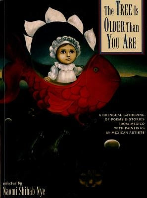 Bilingual paperback book titled "The Tree Is Older Than You Are" by Aladdin Paperbacks, featuring colorful cover art.