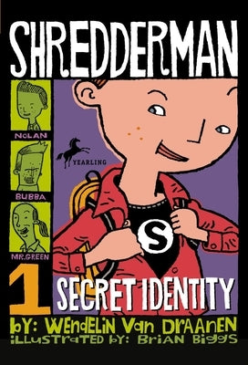 Paperback of Shredderman: Secret Identity by Yearling Books, featuring a colorful cover with a superhero theme and comic-style artwork.