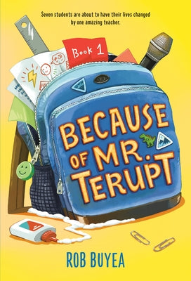 Paperback of "Because of Mr. Terupt" by Yearling Books showing the book cover with title and author name.