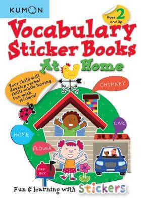 Kumon Vocabulary Sticker Books at Home Paperback Kumon Publishing North America