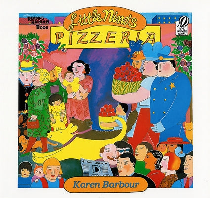 Paperback of The Little Nino's Pizzeria by Clarion Books featuring colorful pizza-themed cover art.