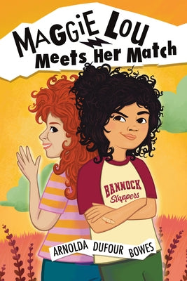 Paperback copy of "Maggie Lou Meets Her Match" by Groundwood Books, featuring colorful illustrated cover art.