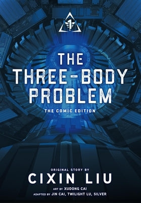 Paperback comic edition of The Three-Body Problem, Vol. 1 by Yen Press, showing the colorful cover artwork and title.