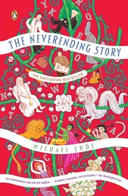 Paperback copy of The Neverending Story by Penguin Books showing the front cover with colorful artwork.