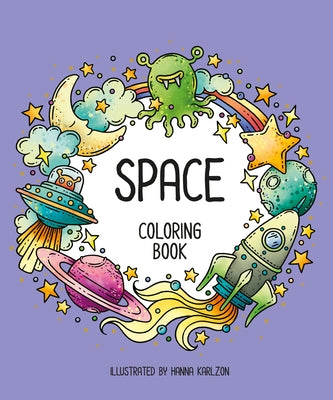 Paperback Space: Coloring Book by Gibbs Smith featuring space-themed illustrations for kids to color.