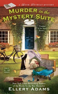Mass market paperback of "Murder in the Mystery Suite" by Berkley Books, showing the book cover with dark and mysterious artwork.