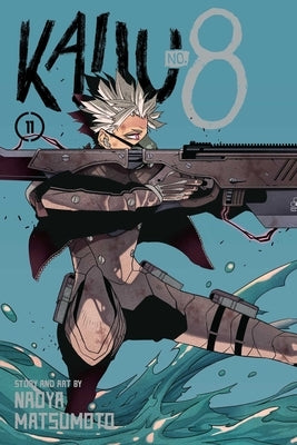 Paperback of Kaiju No. 8, Vol. 11 manga by Viz Media featuring cover art with characters from the series.