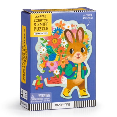 Bunny Bouquet 48 Piece Scratch & Sniff Shaped Mini Puzzle Other Galison