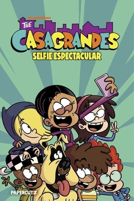 Paperback of The Casagrandes Vol. 8: Selfie Espectacular comic book by Papercutz, featuring colorful cartoon characters on the cover.