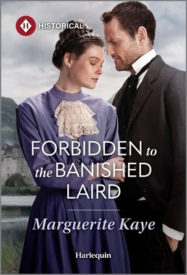 Mass market paperback of "Forbidden to the Banished Laird" by Harlequin Special Releases, showing the book cover with romantic artwork.