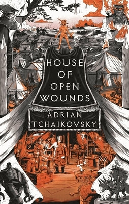 Paperback copy of House of Open Wounds, a Hugo Award Best Series 2025 shortlisted novel, published by Head of Zeus Adastra Books.