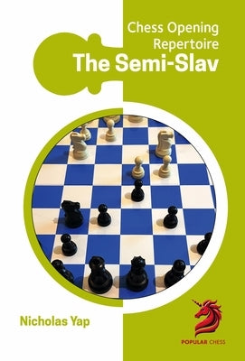 Paperback chess book titled Opening Repertoire: Semi-Slav by Popular Chess, featuring cover image with chess notation and diagrams.