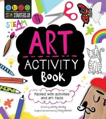 Colorful cover of Racehorse for Young Readers STEM Starters for Kids art activity book featuring illustrations and activity pages.