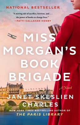 Paperback of Miss Morgan's Book Brigade by Atria Books featuring a colorful book cover with illustrations and title text.