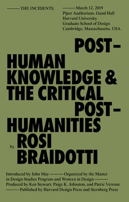 Paperback of Posthuman Knowledge and the Critical Posthumanities by Sternberg Press, featuring a plain cover with title text.