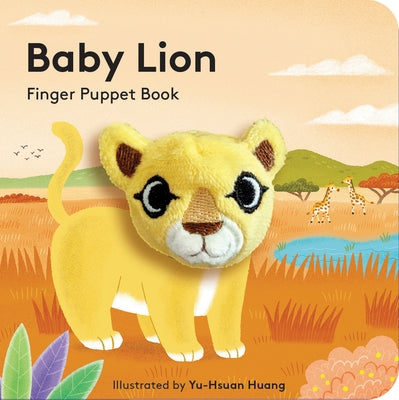 Baby Lion finger puppet book by Chronicle Books, showing colorful paperback with a baby lion illustration on the cover