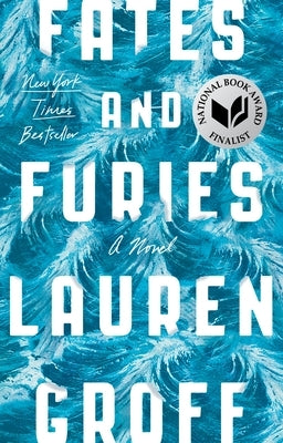 Paperback of Fates and Furies by Riverhead Books, showing the book cover with title and author text.