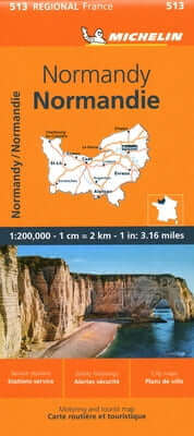 France: Normandy Map 513 Folded Michelin Travel Publications