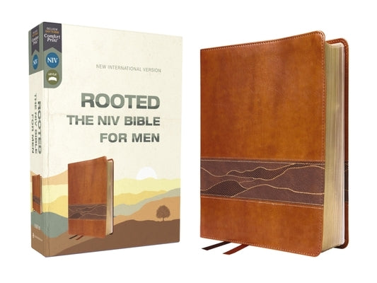 Rooted: The NIV Bible for Men, Leathersoft, Brown, Comfort Print Bible Zondervan
