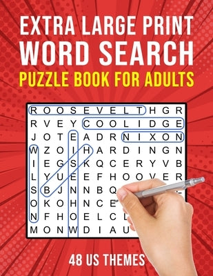 Extra Large Print Word Search Book for Adults: 48 US Themed Wordsearch Puzzles for Seniors or Visually Impaired by Publishing, Puzzle King