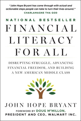 Paperback book titled "Financial Literacy for All" by Wiley, focusing on financial education, empowerment, and building a new American middle class.