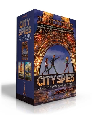Paperback boxed set of City Spies collection including City Spies, Golden Gate, and Forbidden City by Aladdin Paperbacks.