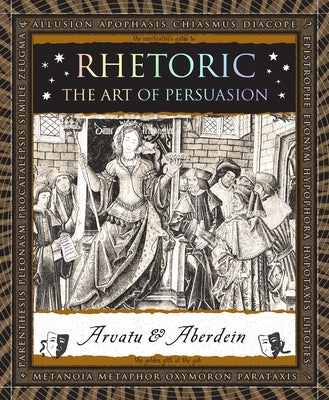 Paperback of Rhetoric: The Art of Persuasion by Wooden Books, featuring a minimalist cover with classical design elements.