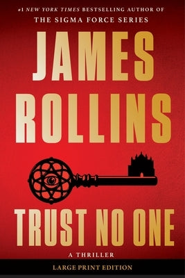 Paperback of Trust No One: A Thriller by William Morrow Large Print, showing the book cover with dark and intense design elements.