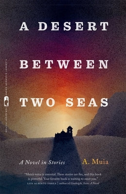 Paperback of "A Desert Between Two Seas" novel in stories by University of Georgia Press, showing the book cover with desert landscape artwork.