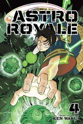 Paperback of Astro Royale, Vol. 4 manga by Viz Media featuring colorful cover art with characters in dynamic poses.
