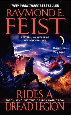 Mass market paperback cover of "Rides a Dread Legion" by Harper Voyager, featuring dark fantasy artwork and the book title.