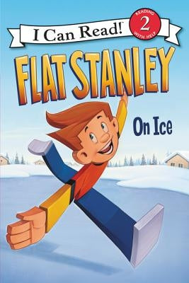 Paperback of Flat Stanley: On Ice by HarperCollins, showing the book cover featuring a cartoon character on ice.