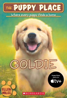 Paperback of Goldie from The Puppy Place series by Scholastic Paperbacks, featuring a cute puppy on the cover.