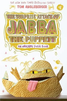 Paperback of The Surprise Attack of Jabba the Puppett from the Origami Yoda series, featuring colorful cover art with characters.