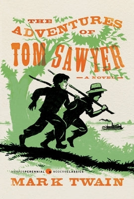 Paperback edition of The Adventures of Tom Sawyer by Harper Perennial, showing the book cover with illustrations.