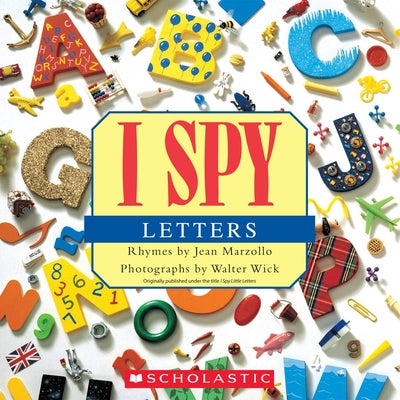 Paperback I Spy Letters book by Cartwheel Books featuring colorful alphabet pages and engaging letter discovery activities.
