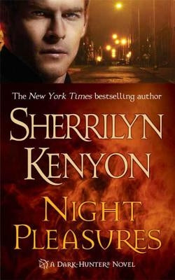 Night Pleasures mass market paperback book by St. Martin's Press with dark, mysterious cover art featuring a glowing moon and night sky